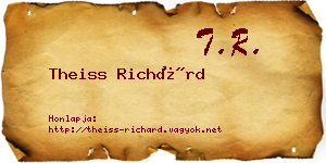 Theiss Richárd névjegykártya